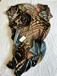 NWT Ornella Caftan Lightweight Cotton & Linen Beach Cover-Up Color Kaftan Dress - Picture 1 of 7