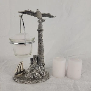 Peltre macizo W.F. Candelabro Faro Peltre Coleccionable - Imagen 1 de 6