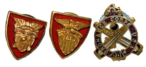 3 Vintage US Army Ordance Corps USA American Ordnance Association Pins - Picture 1 of 2