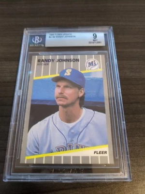 1989 Fleer Update - Randy Johnson #U-59 (RC) Graded 9 Seattle Mariners  - Image 1 of 3