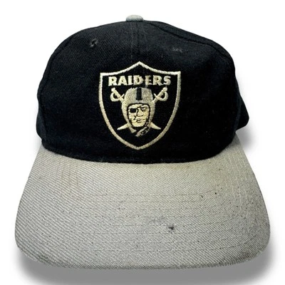 De colección Oakland Raiders Starter Lana Snapback Sombrero Deportivo NFL 90s Negro Gris Foto 1 de 4