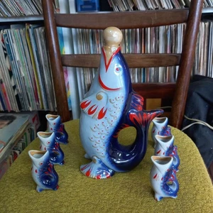 Legendäres sowjetisches Porzellan Fisch Set UdSSR Karpfenfamilie - Bild 1 von 14