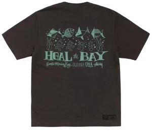 Stussy x Heal The Bay 40 Pigment Dyed Faded Black Tee 3904033 T-Shirt XLarge - Bild 1 von 3
