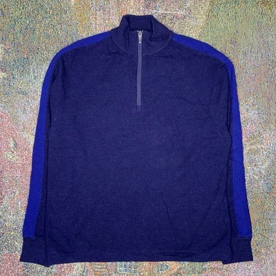 Vineyard Vines Merino Wool Quarter Zip Sweater Navy Blue Men’s Large Sweater - Image 1 of 3