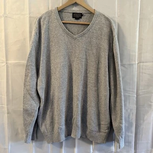 Pendleton Men's XXL V Neck Sweater Cotton/Cashmere Blend Gray Shirt Grandpa Dad - Picture 1 of 7