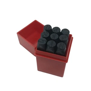 SET PUNZONI STAMINI NUMERI 9pz DA 5mm TIMBRI NUMERI - Foto 1 di 2