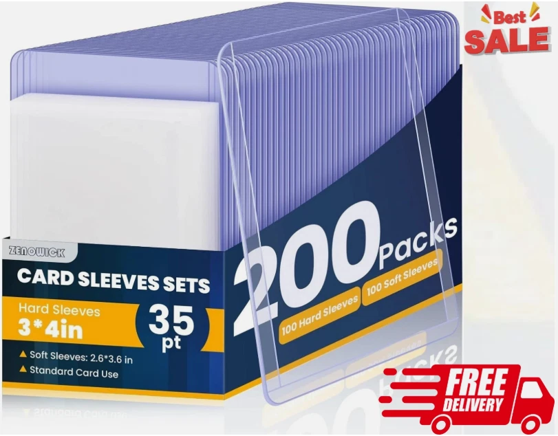 Max Protection 25-Pack Trading Card Storage Boxes - Holds 10 Cards Each - Ultra Clear Slider Cases For Card Collectors