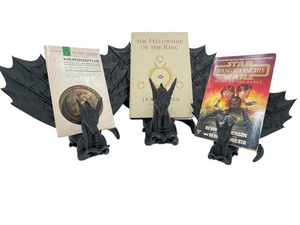 Dragon Reading Sculpture: Bookish PETG Dragon for Book Lovers - Picture 1 of 4