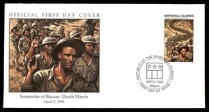 Mayfairstamps Marshall Islands FDC 1992 Soldiers Marching Surrender Bataan First - Picture 1 of 2