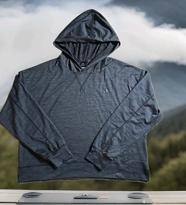 RVCA Womens C-Able Cropped Workout Hoodie - Large Black - Image 1 of 4