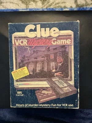 Clue VCR Mystery Game by Parker Brothers Complete Vintage 1985 Board Game VHS - Image 1 of 4