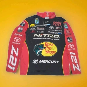 Huk Icon Performance Fishing Bass Pro KVD Kevin Van Dam AUTO Jersey Shirt Large - Picture 1 of 17