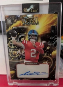 Jaxson Dart Rookie Auto 1/1 Wild Card QB1 On the Clock Card RC Ole Miss 2025 - Picture 1 of 3