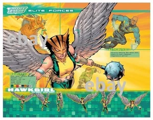 JUSTICE LEAGUE ELITE FORCES MODEL SHEET - HAWKGIRL PRINT DC - Picture 1 of 1