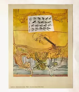 Stampa violino giallo di Dufy 1958 1959 seminari metropolitani d'arte vintage - Foto 1 di 3