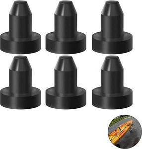 (6-Pack) Push-in 1/2" Kayak Drain Plugs Neoprene Rubber Scupper for... - Picture 1 of 7