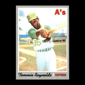 Tommie Reynolds 1970 Topps Oakland Athletics #259 Nice Vintage Set! 2