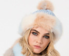 PIA ROSSINI Casia Woolly Faux Fur Trim Hat - Women's Accessory - RRP £30