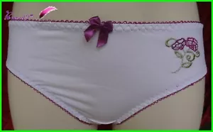 Culotte / Slip MIRIALE Blanc Fleur Mauve Taille L 44/46 XL 48/50 AB87 - Imagen 1 de 3
