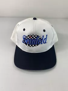 Vintage New KC Caps Seinfeld TV Show Logo Snapback Hat White 1990s Faded *READ* - Picture 1 of 6