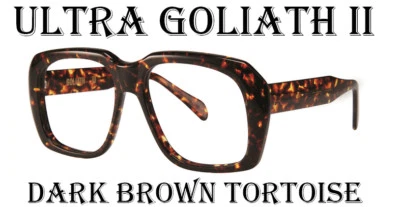 Ultra Goliath II / 2 Anteojos MARRÓN OSCURO TORT Ocean's 11 Casino Robert De Niro Foto 1 de 3