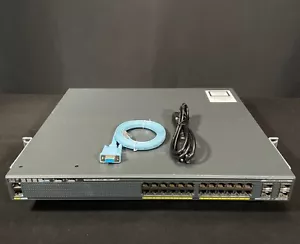 Cisco WS-C2960X-24PS-L 24 Port PoE 370W, 4 x 1G SFP Switch - Same Day Shipping - Picture 1 of 5