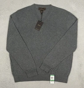 Tasso Elba Mens Nylon Blend V Neck Pullover Lightweight Gray Sweater Size L NWT - Picture 1 of 8