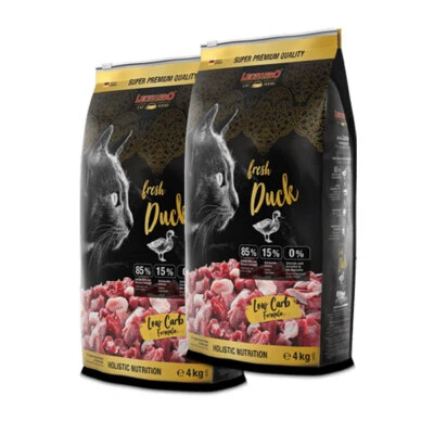 2 x 4 kg Leonardo fresh Meat Duck & Poultry Trockenfutter Katze Getreidefrei - Bild 1 von 2