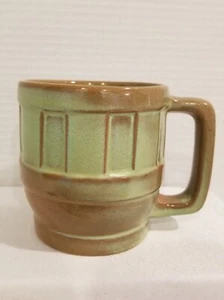 Vtg Frankoma Pottery Discontinued 94M Prairie Green Wagon Wheel Mug 16 oz 4" EUC - Picture 1 of 8