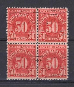 US 1931 Sc# J86 Postage due 50c Revenue block 4 NH OG CTO - Picture 1 of 1