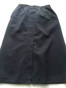 BASLER SKIRT Navy Blue maxi long length MIDI Wool blend split UK 8 10 Waist 28 - Picture 1 of 10