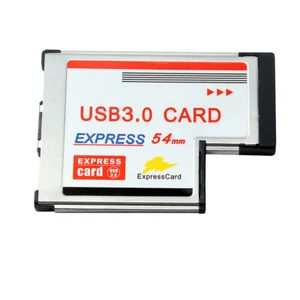 54mm Express Card Expresscard to 2 Port USB 3.0 Adapter for Laptop NEC Chip - Picture 1 of 8