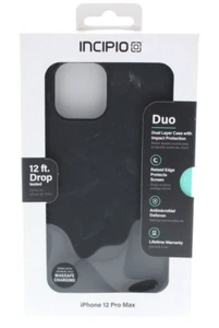 Incipio Duo Dual Layer Protective Case for Apple iPhone 12 Pro Max - Black - Picture 1 of 3