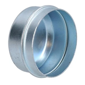 Repuesto de 50,5 mm tapa de metal buje de rueda remolque cubierta antipolvo paquete de 2 - Imagen 1 de 6