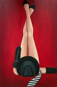 The Performance, Kristina Mallen | Original Unique Oil Painting on Canvas - Picture 1 of 8
