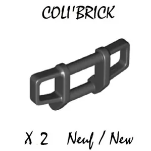 Lego 35654 - 2x Pare-choc / Bar 1x4x1 2/3 Grille guard - Noir Black - New Neuf - Imagen 1 de 1