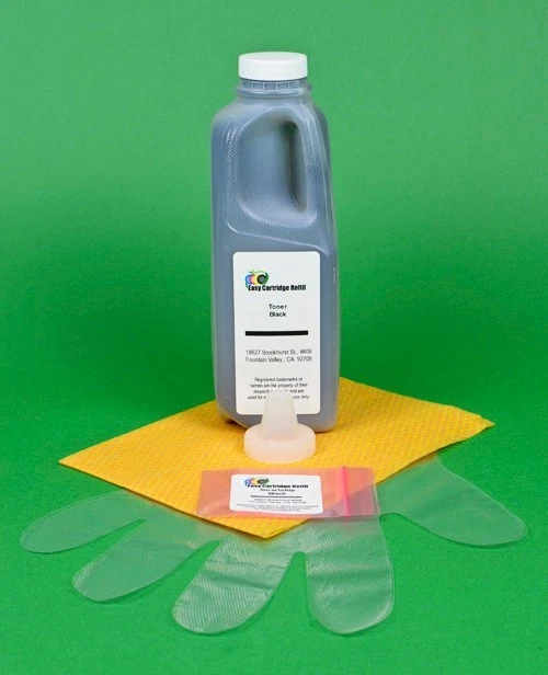 Toner Refill Kit w/Chip For Black Okidata C9600 C9800 42918904. 460gr. 15K Pages - Image 1 of 1