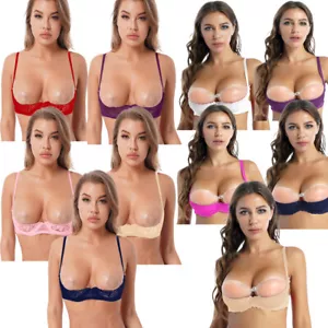 Women's Lingerie Floral Underwear Sexy Bra Unlined Brassiere See Through Top - Picture 1 of 138