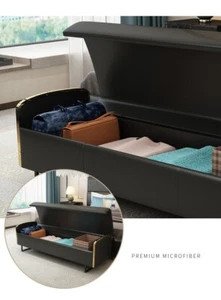 Hocker Design Fußhocker Truhe Sofa Sitz Bank Ablage Gepolsterte Sitzbank Möbel - Bild 1 von 2