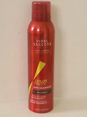New! VIDAL SASSOON Color Finity RICH DARKS Dry Shampoo 4.9 oz ~ Discontinued  - Image 1 of 4