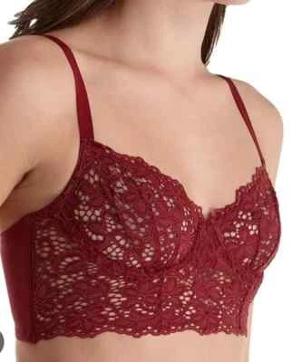 Sujetador DKNY Clásico de Encaje Longline Demi 36d dk donna karen rojo Foto 1 de 4