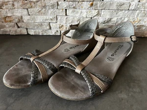 Tamaris Klassische Damen Sandalen taupe, Gr. 36, Leder, gebraucht - Bild 1 von 12