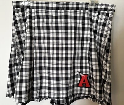 Rue 21 женский размер 2 X клетку плиссированные мини юбка школьница Y2K расклешенный письмо A - Изображение 1 из 4