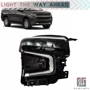 RH Side For Chevy Tahoe/Suburban 2021-2023 Full LED Headlight Clear Lens - Bild 1 von 14
