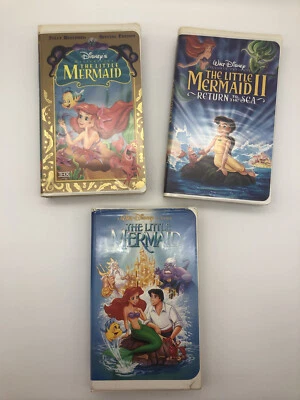 Walt Disney The Little Mermaid Collection VHS 1-Banned Cover Edition Lot 3.”Read - Image 1 of 4