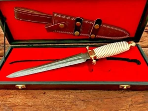Customized Damastmesser mit Box | Königsdolch mit Box | Messer mit Scheide - Bild 1 von 8