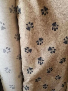 Paw print animal cat dog cotton duck Fabric 8 yards - Picture 1 of 2
