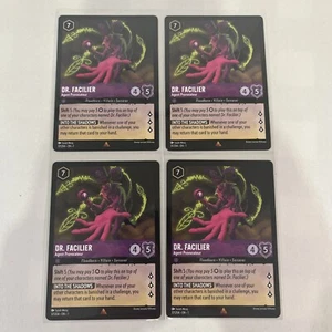 4x Lorcana Disney 37/204 Dr Facilier Juego de Cartas Raras Regulares 4x Primer Capítulo - Imagen 1 de 2