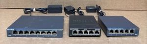 Lot of 3; Gigabit 5 & 8 Port Switches TL-SG108, GS305, TL-SG105 - Picture 1 of 3