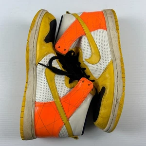 Nike Zoom Dunk High Pro SB Hombre Tenis EE. UU. 12 Amarillo Negro Naranja Retro 2009 - Imagen 1 de 16